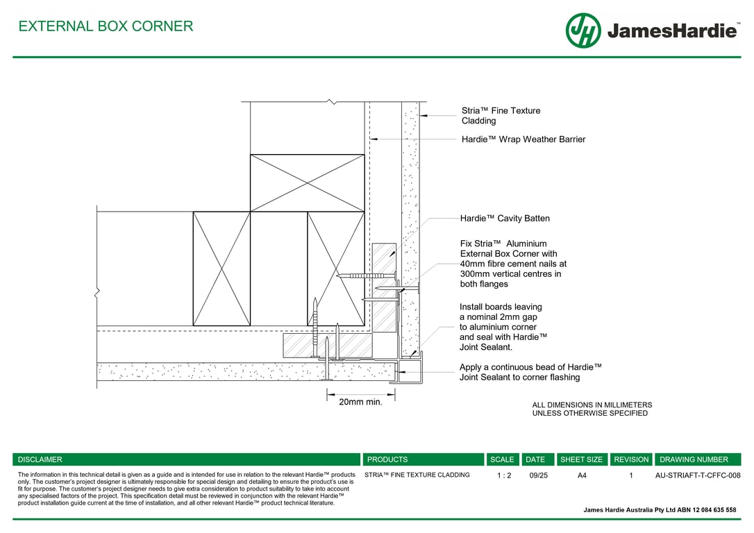 AU-STRIAFT-T-CFFC-008 - EXTERNAL BOX CORNER
