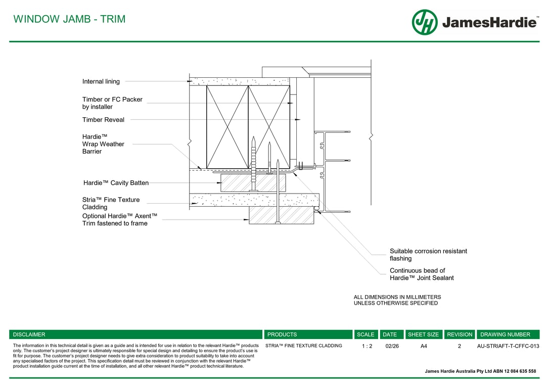 Navigate to AU-STRIAFT-T-CFFC-013 - WINDOW JAMB - TRIM