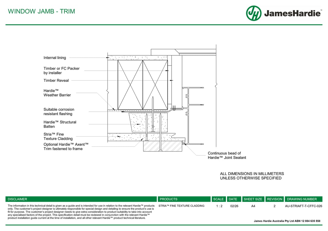 Navigate to AU-STRIAFT-T-CFFC-026 - WINDOW JAMB - TRIM