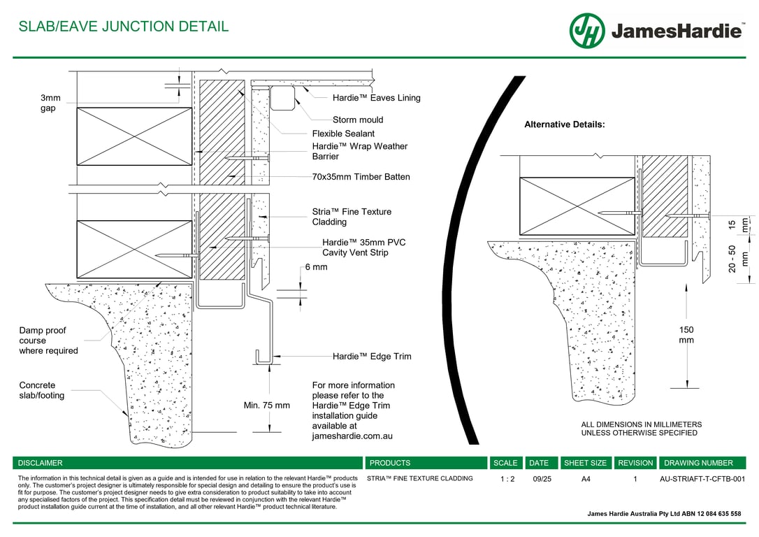 Navigate to AU-STRIAFT-T-CFTB-001 - SLAB-EAVE JUNCTION DETAIL