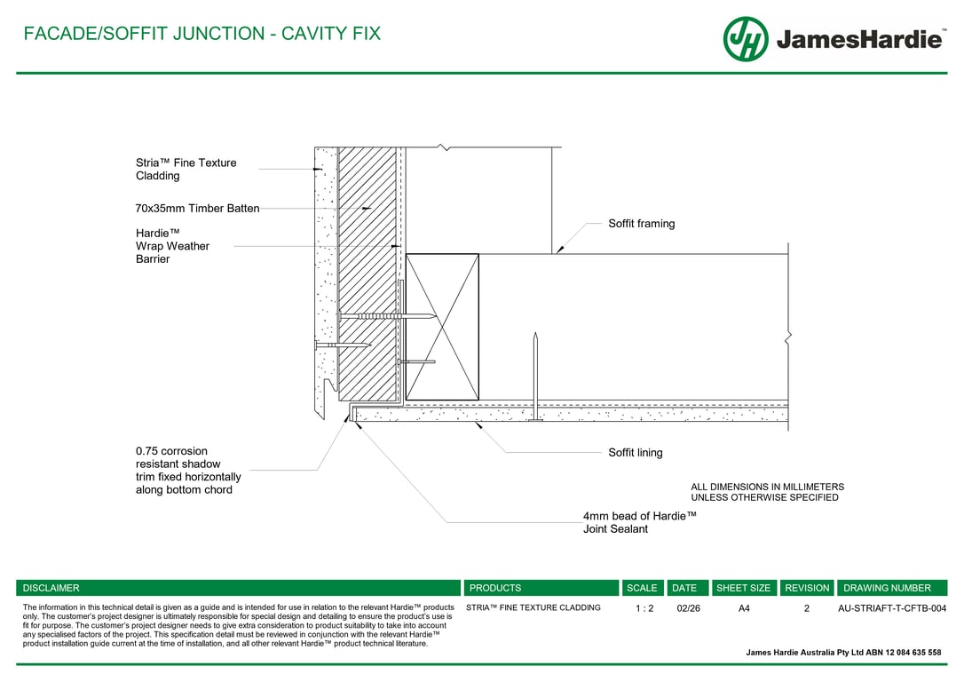Navigate to AU-STRIAFT-T-CFTB-004 - FACADE-SOFFIT JUNCTION - CAVITY FIX