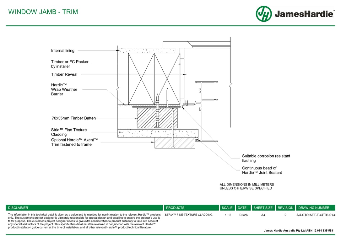 Navigate to AU-STRIAFT-T-CFTB-013 - WINDOW JAMB - TRIM
