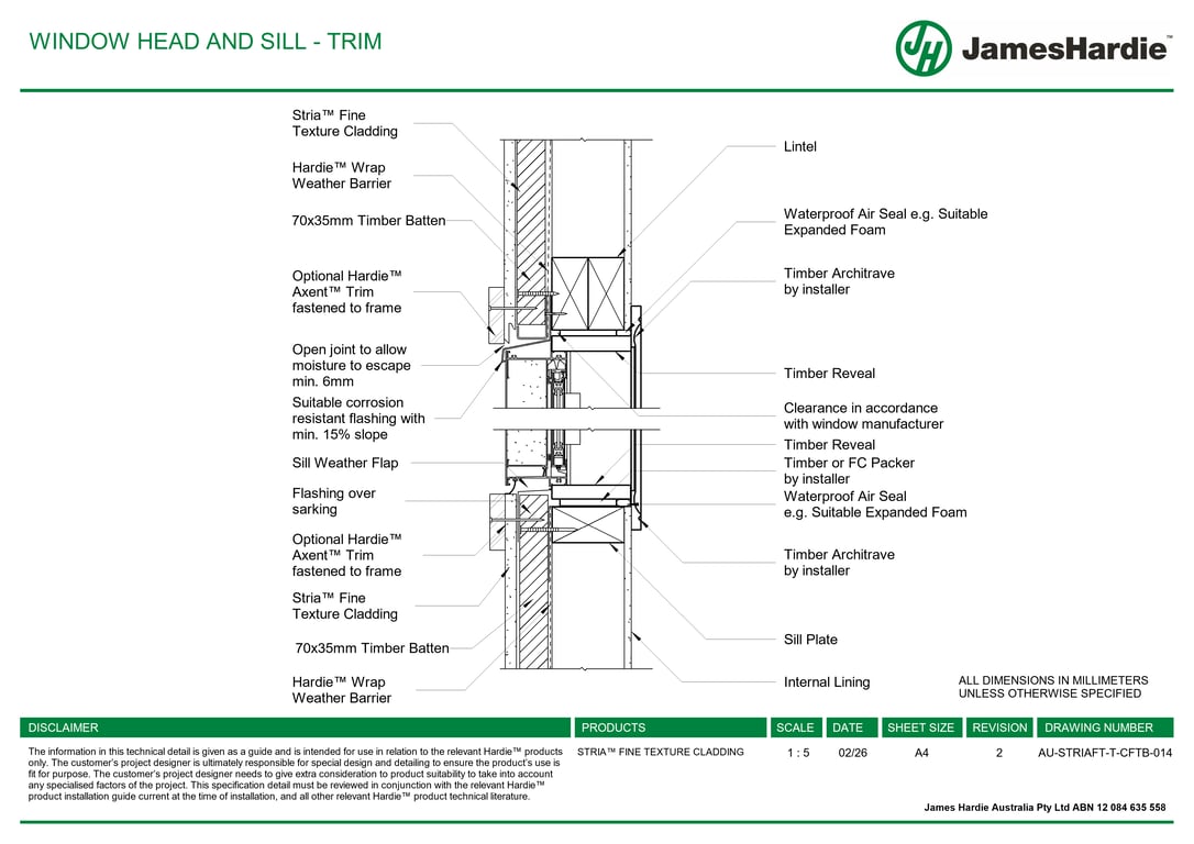 Navigate to AU-STRIAFT-T-CFTB-014 - WINDOW HEAD AND SILL - TRIM