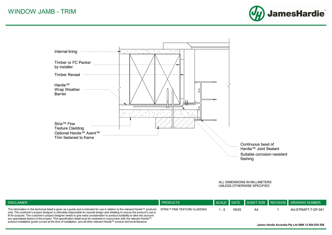 Navigate to AU-STRIAFT-T-DF-041 - WINDOW JAMB - TRIM