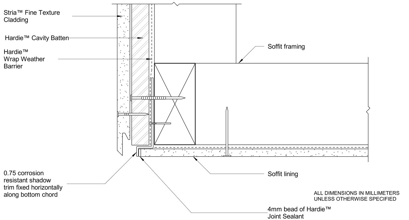 Navigate to STRIA FT Timber CFFC Facade-Soffit Junction - Cavity Fix