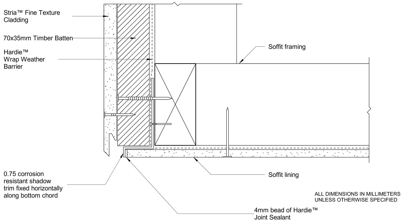 Navigate to STRIA FT Timber CFTB Facade-Soffit Junction - Cavity Fix