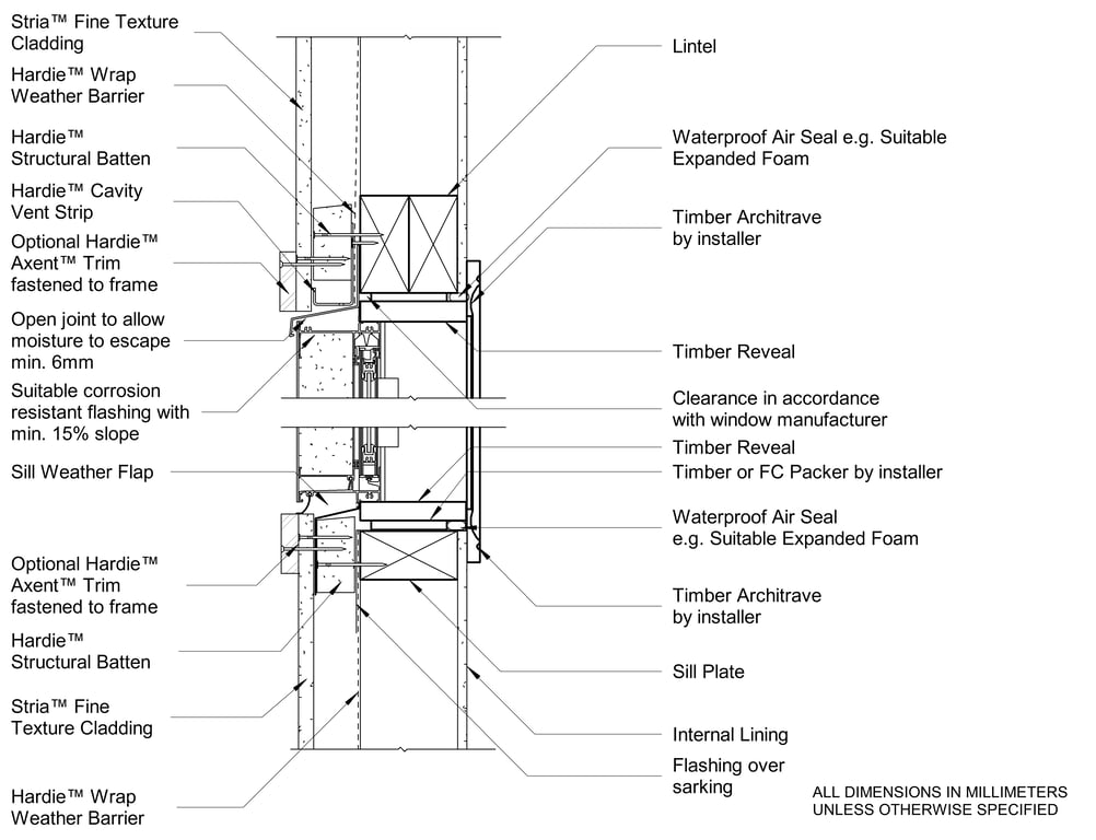 Navigate to STRIA FT Timber CFTB Window Head And Sill - Trim With Castellated Batten