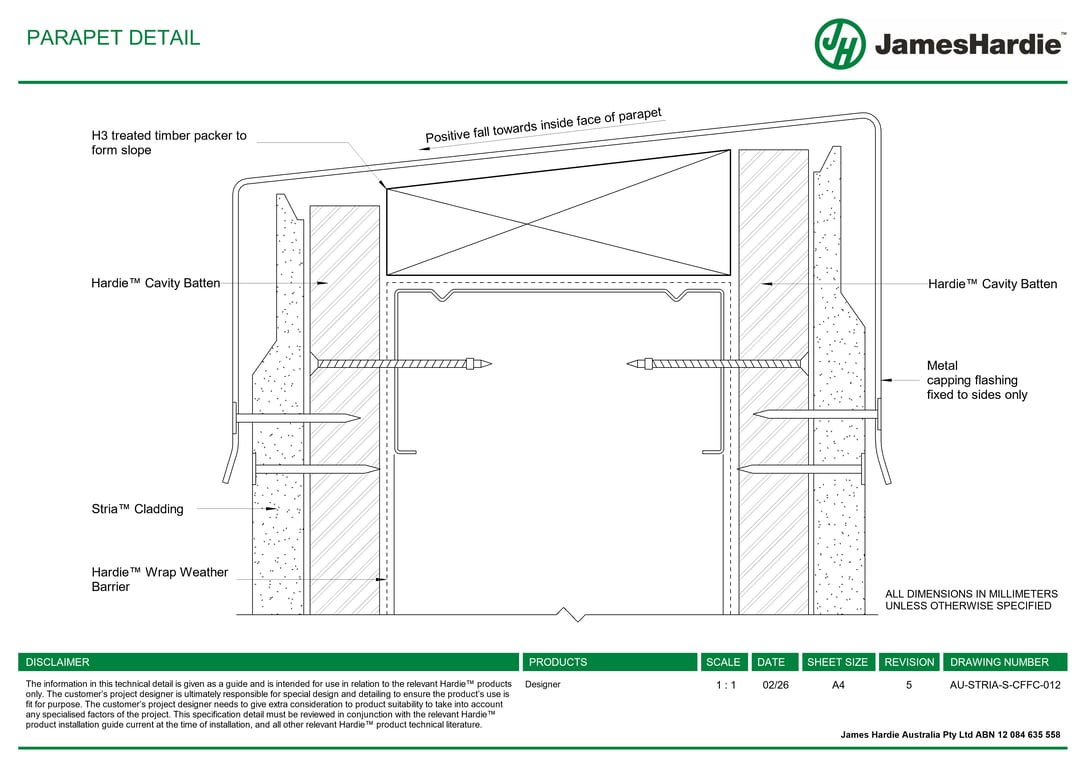 AU-STRIA-S-CFFC-012 - PARAPET DETAIL