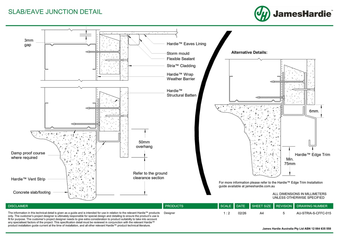 Navigate to AU-STRIA-S-CFFC-015 - SLAB-EAVE JUNCTION DETAIL