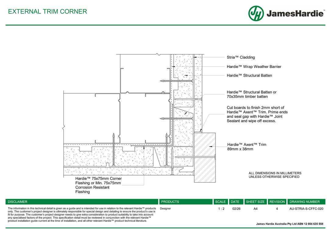 Navigate to AU-STRIA-S-CFFC-020 - EXTERNAL TRIM CORNER