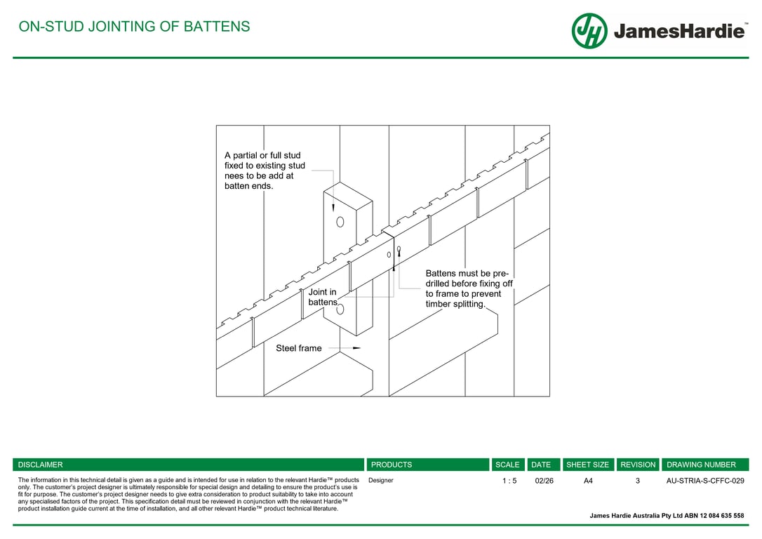 Navigate to AU-STRIA-S-CFFC-029 - ON-STUD JOINTING OF BATTENS