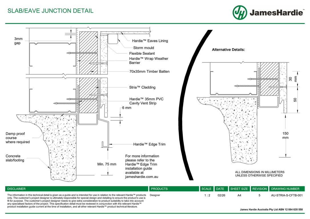 Navigate to AU-STRIA-S-CFTB-001 - SLAB-EAVE JUNCTION DETAIL