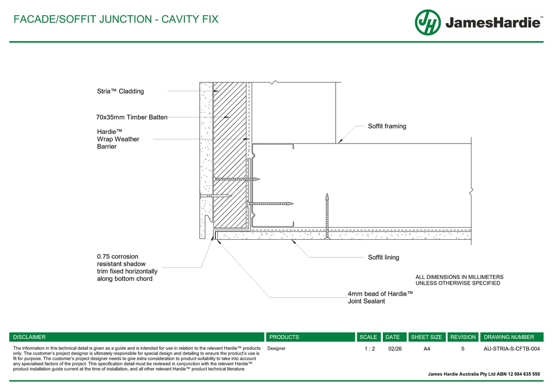 Navigate to AU-STRIA-S-CFTB-004 - FACADE-SOFFIT JUNCTION - CAVITY FIX