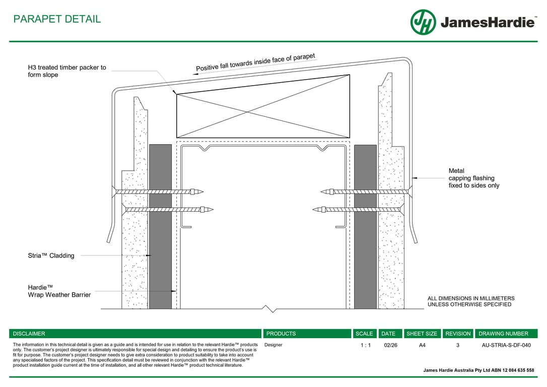 Navigate to AU-STRIA-S-DF-040 - PARAPET DETAIL