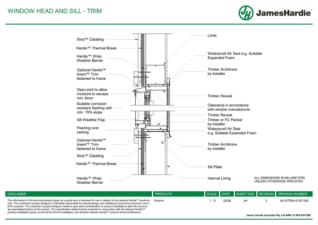 Navigate to AU-STRIA-S-DF-042 - WINDOW HEAD AND SILL - TRIM