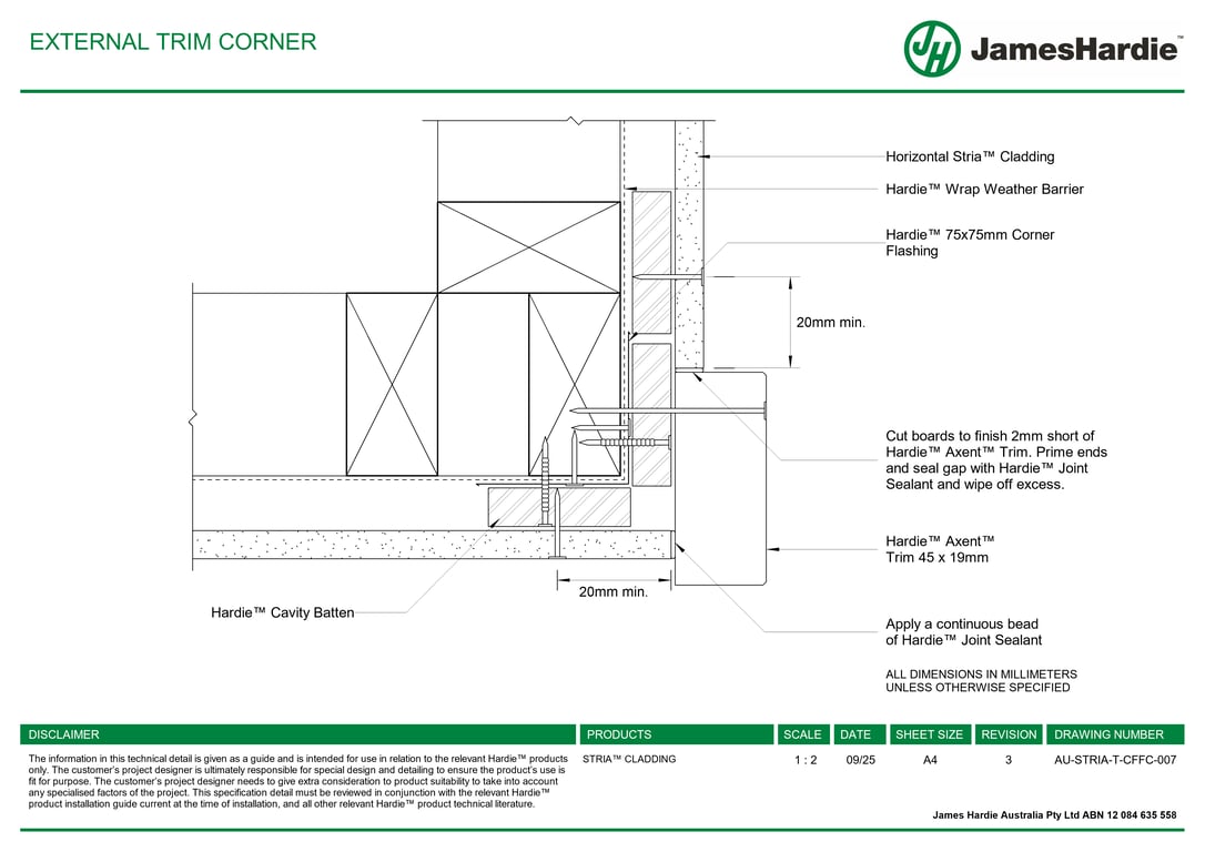 AU-STRIA-T-CFFC-007 - EXTERNAL TRIM CORNER