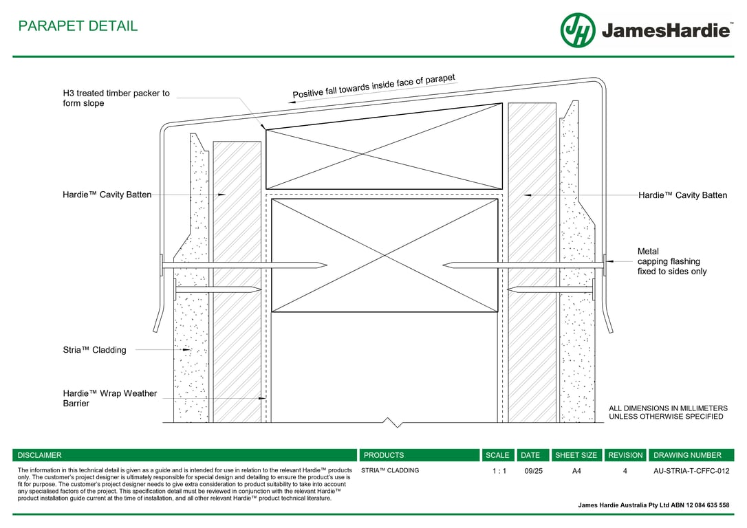 AU-STRIA-T-CFFC-012 - PARAPET DETAIL