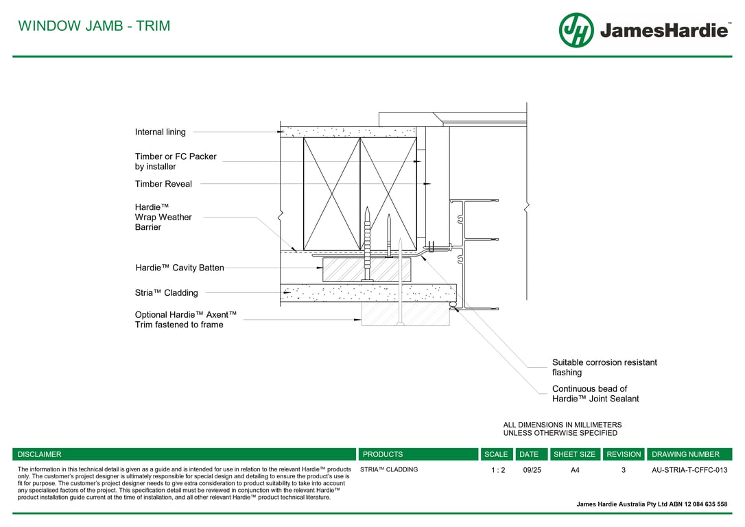 Navigate to AU-STRIA-T-CFFC-013 - WINDOW JAMB - TRIM