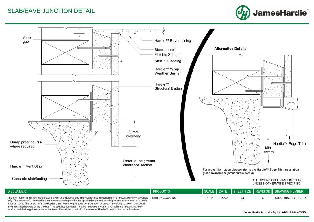 Navigate to AU-STRIA-T-CFFC-015 - SLAB-EAVE JUNCTION DETAIL