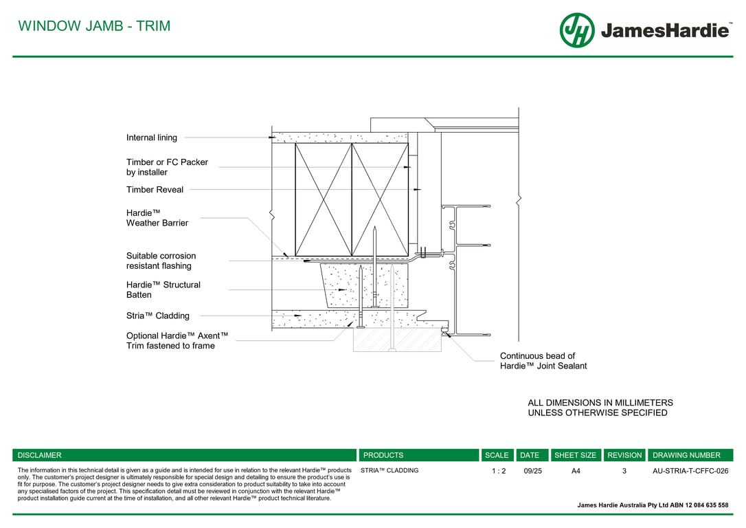 Navigate to AU-STRIA-T-CFFC-026 - WINDOW JAMB - TRIM