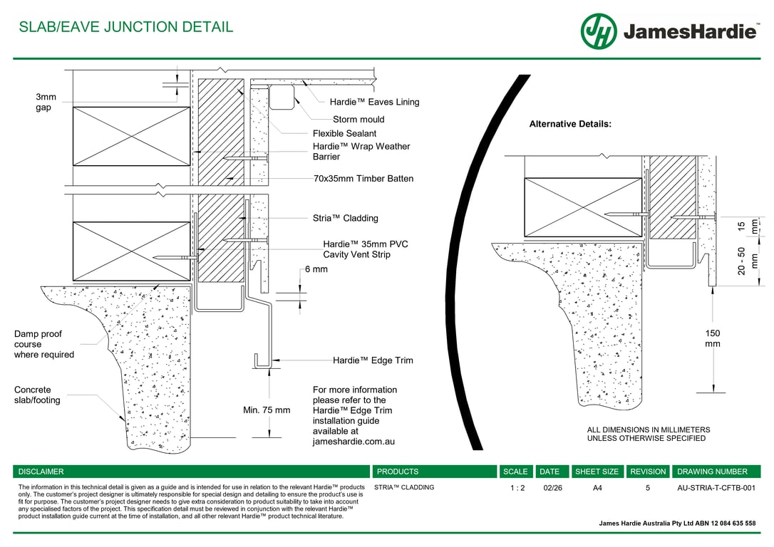 Navigate to AU-STRIA-T-CFTB-001 - SLAB-EAVE JUNCTION DETAIL