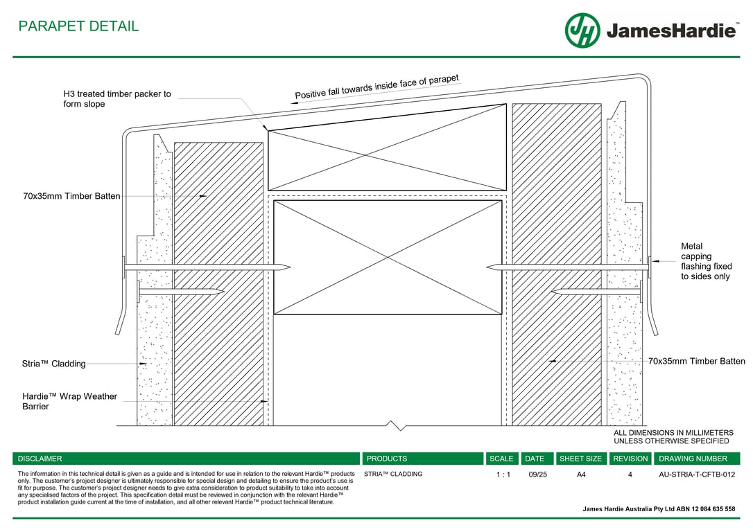 Navigate to AU-STRIA-T-CFTB-012 - PARAPET DETAIL