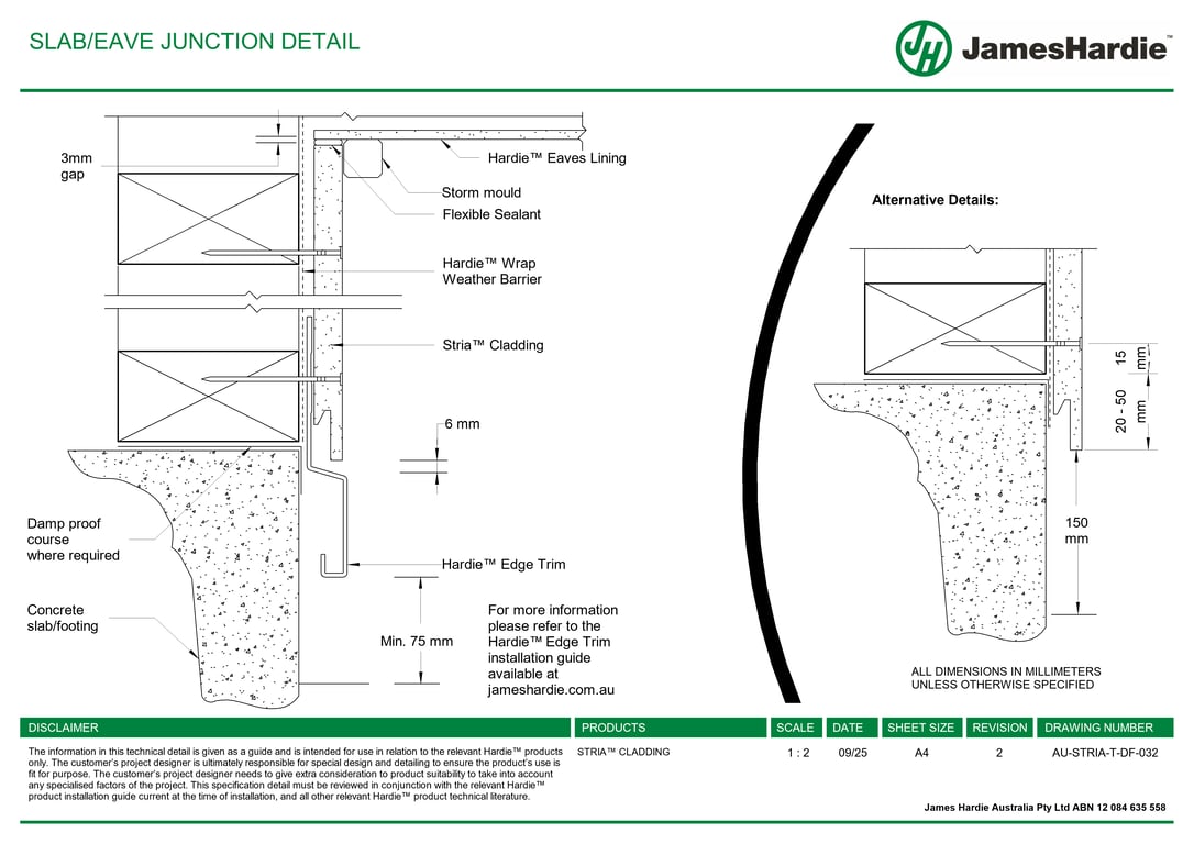 Navigate to AU-STRIA-T-DF-032 - SLAB-EAVE JUNCTION DETAIL