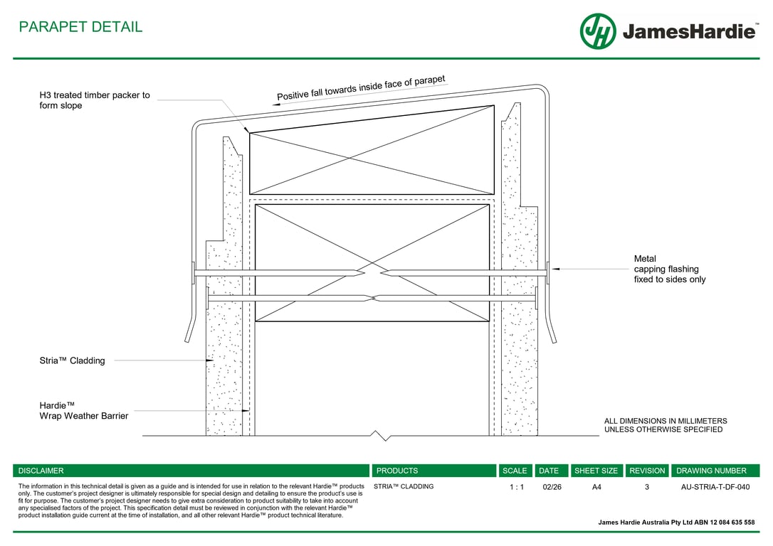 Navigate to AU-STRIA-T-DF-040 - PARAPET DETAIL