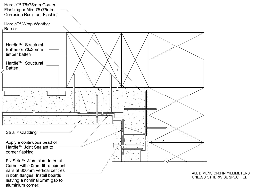 Navigate to STRIA CFTB Internal Corner With Castellated Batten