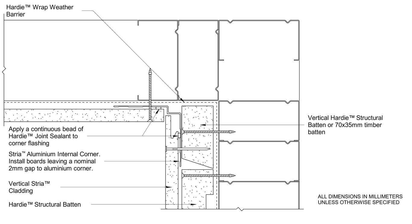 Navigate to STRIA Steel CFFC Internal Corner Between Vertical And Horizontally Oriented Boards