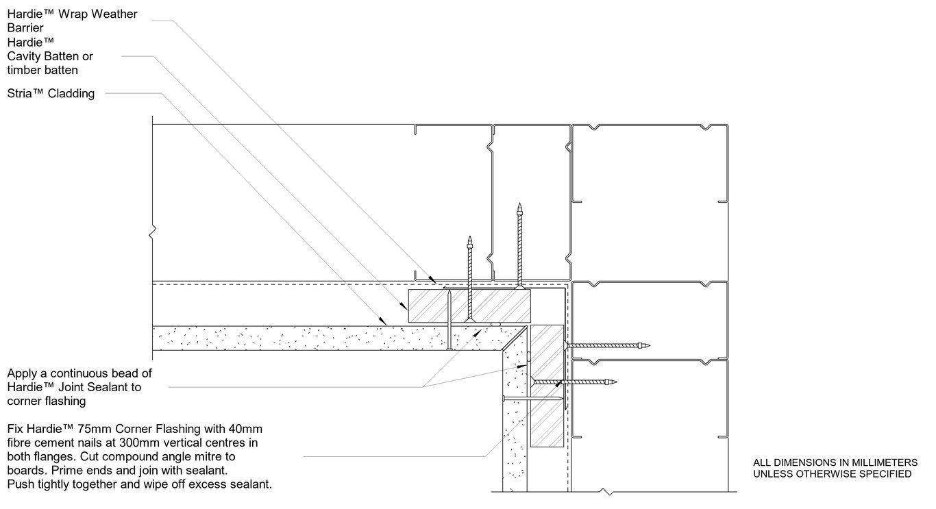 Navigate to STRIA Steel CFFC Internal Mitre Corner