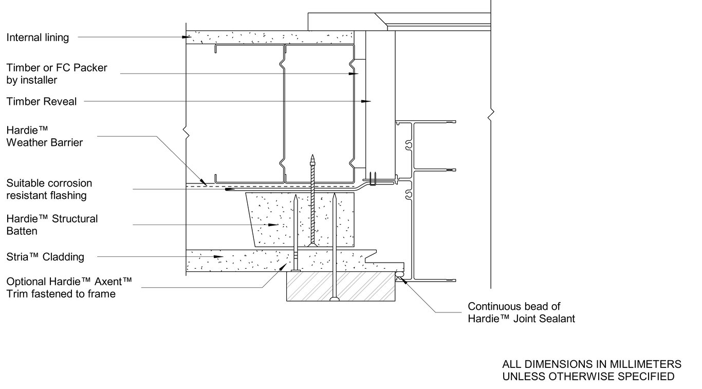 Navigate to STRIA Steel CFFC Window Jamb - Trim With Castellated Batten
