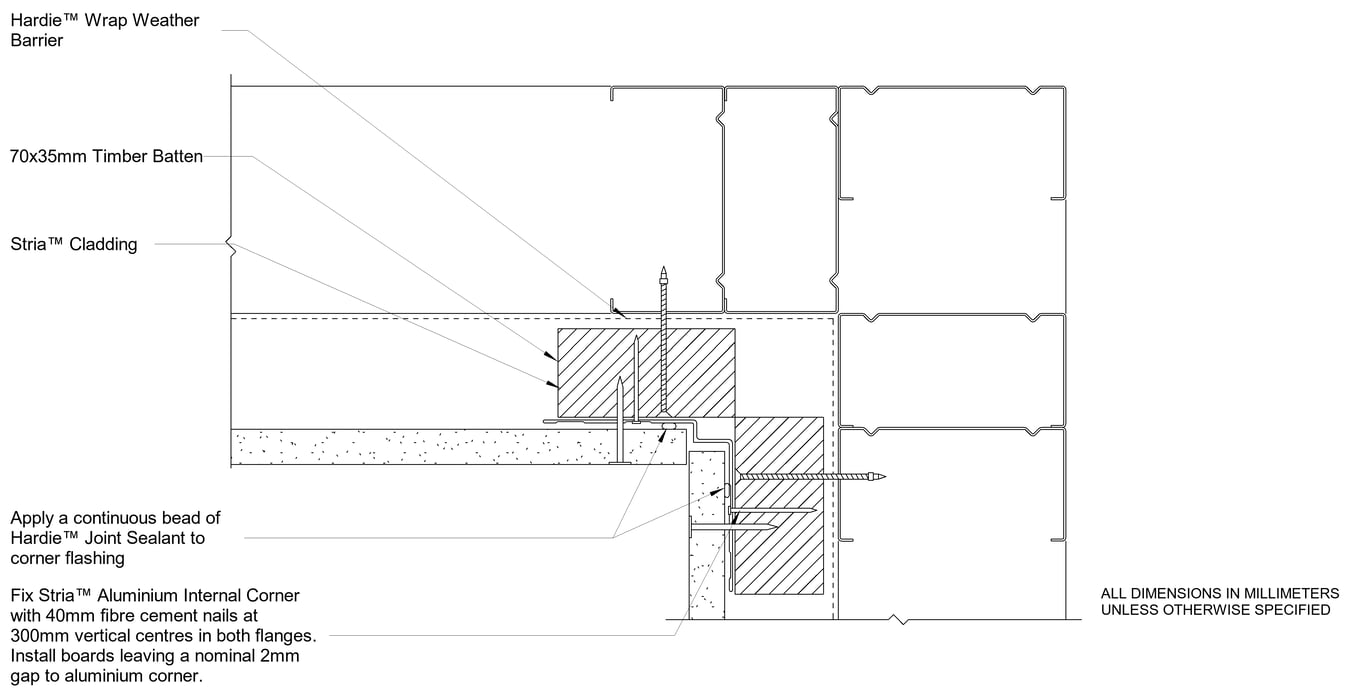 Navigate to STRIA Steel CFTB Internal Corner