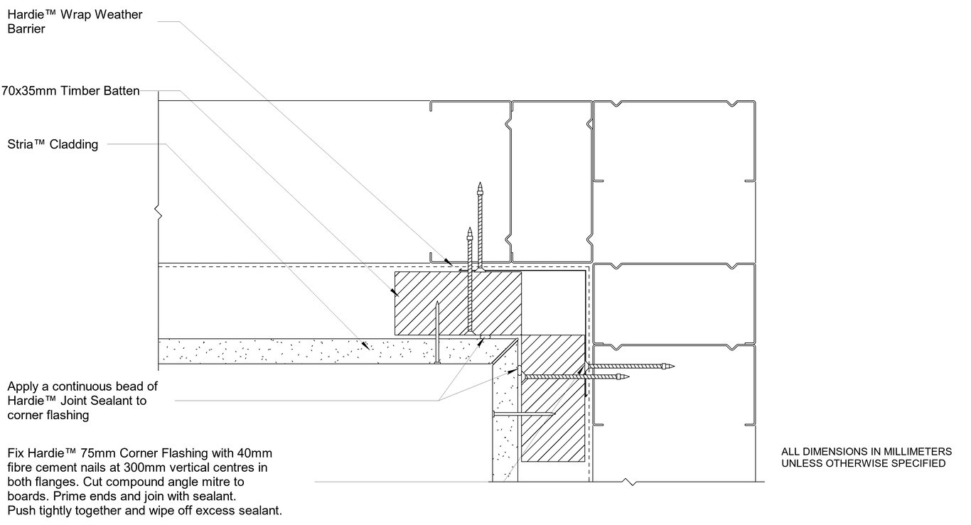 Navigate to STRIA Steel CFTB Internal Mitre Corner