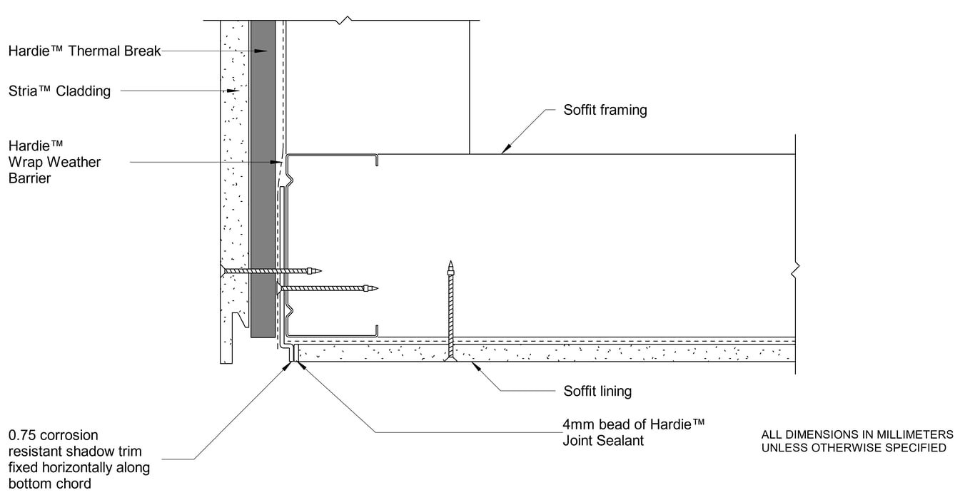 Navigate to STRIA Steel DF Facade-Soffit Junction - Direct Fix