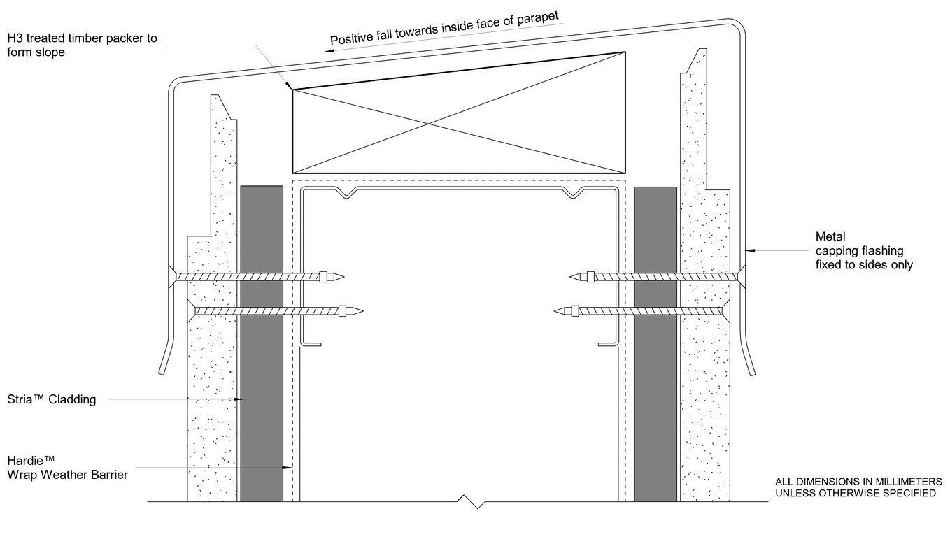 Navigate to STRIA Steel DF Parapet Detail