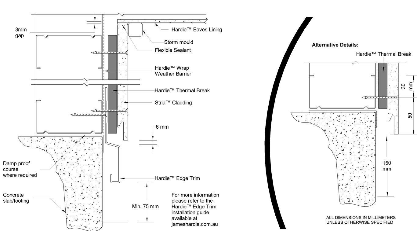 Navigate to STRIA Steel DF Slab-Eave Junction Detail