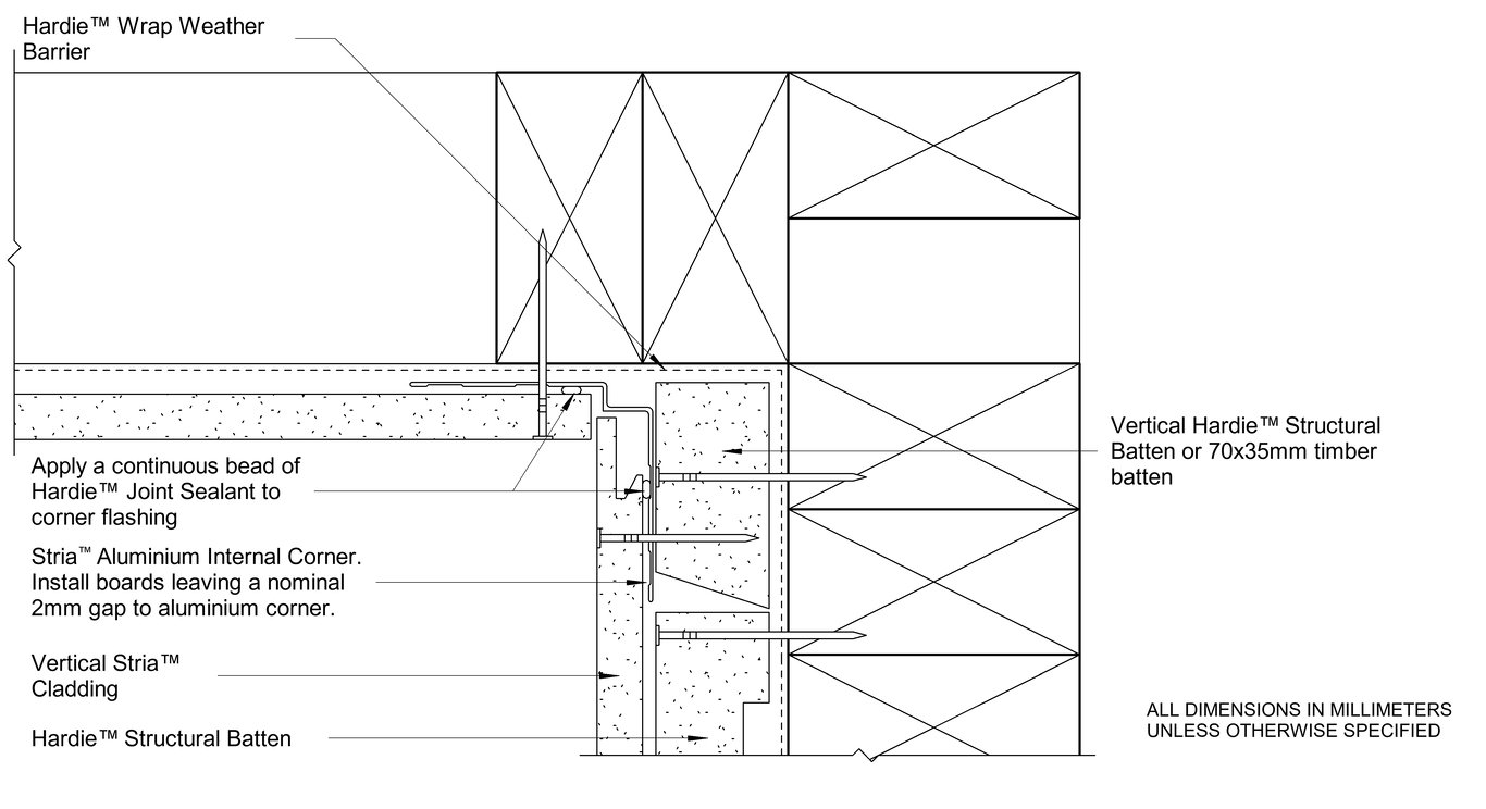 Navigate to STRIA Timber CFFC Internal Corner Between Vertical And Horizontally Oriented Boards