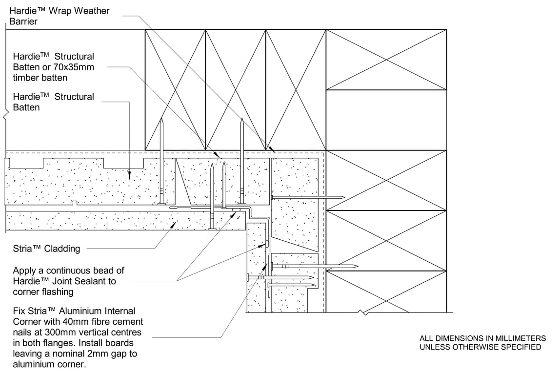 Navigate to STRIA Timber CFFC Internal Corner With Castellated Batten