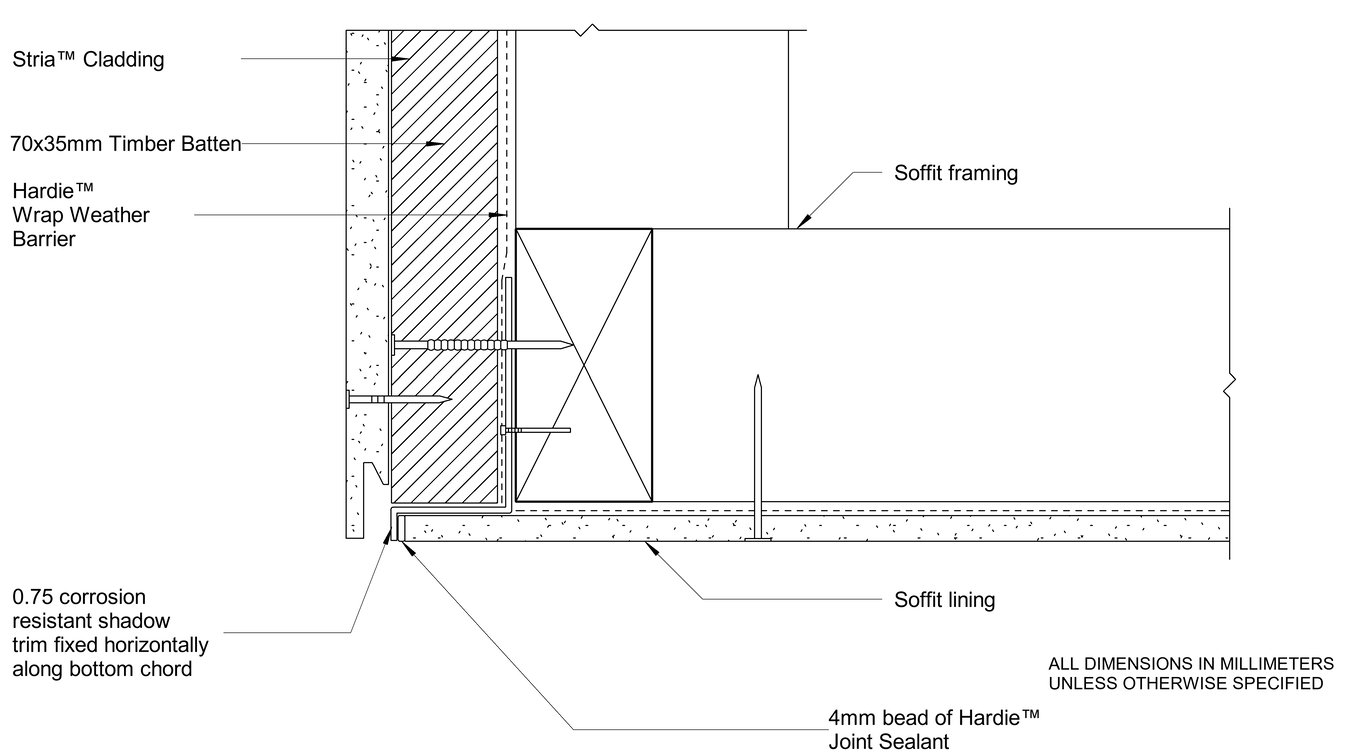 Navigate to STRIA Timber CFTB Facade-Soffit Junction - Cavity Fix