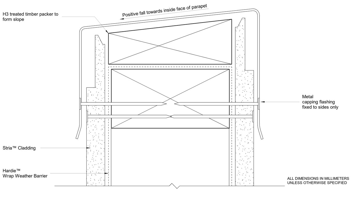 Navigate to STRIA Timber DF Parapet Detail