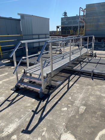 modular access platform with steps.jpeg Image of Walkway Modular KattsafeUSA Freestanding