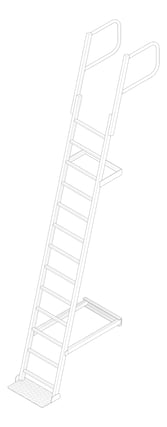 3D Documentation Image of Ladder Angled KattsafeUSA GrabRail