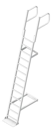 3D Shaded Image of Ladder Angled KattsafeUSA GrabRail