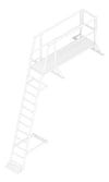 3D Documentation Image of Ladder Angled KattsafeUSA WalkwayPlatform