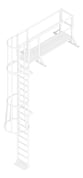 3D Documentation Image of Ladder Vertical KattsafeUSA Caged WalkwayPlatform