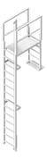 3D Shaded Image of Ladder Vertical KattsafeUSA ParapetPlatform