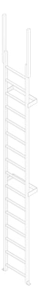 3D Documentation Image of Ladder Vertical KattsafeUSA RetractableStiles