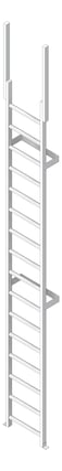 3D Shaded Image of Ladder Vertical KattsafeUSA RetractableStiles