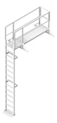 3D Shaded Image of Ladder Vertical KattsafeUSA WalkwayPlatform